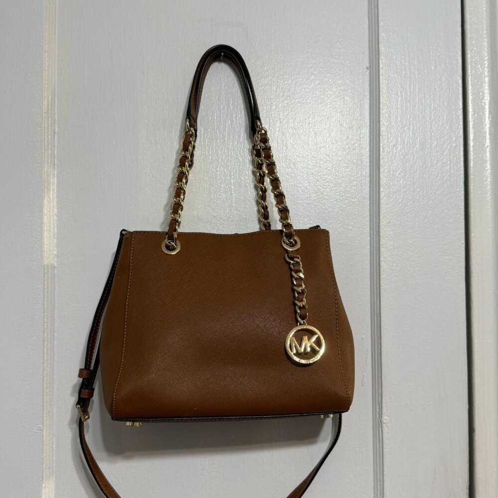 Michael Kors Susannah  Saffiano Leather Shoulder Bag